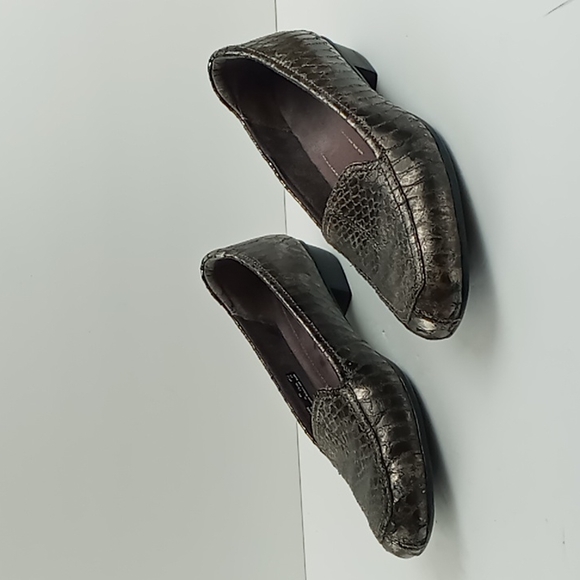 Clarks Shoes - Clarks Snakeskin Leather Loafers